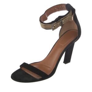 Authentic Givenchy Guiliana Gold Chain Ankle Strap Stiletto Sandals Sz EU 41 EUC